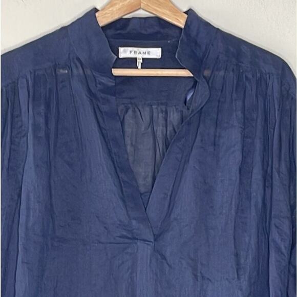 FRAME LONG SLEEVE OVERSIZED NAVY TUNIC SIZE S/P - Picture 3 of 6